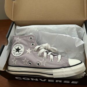 Converse Kids Sneakers in Light Purple and White